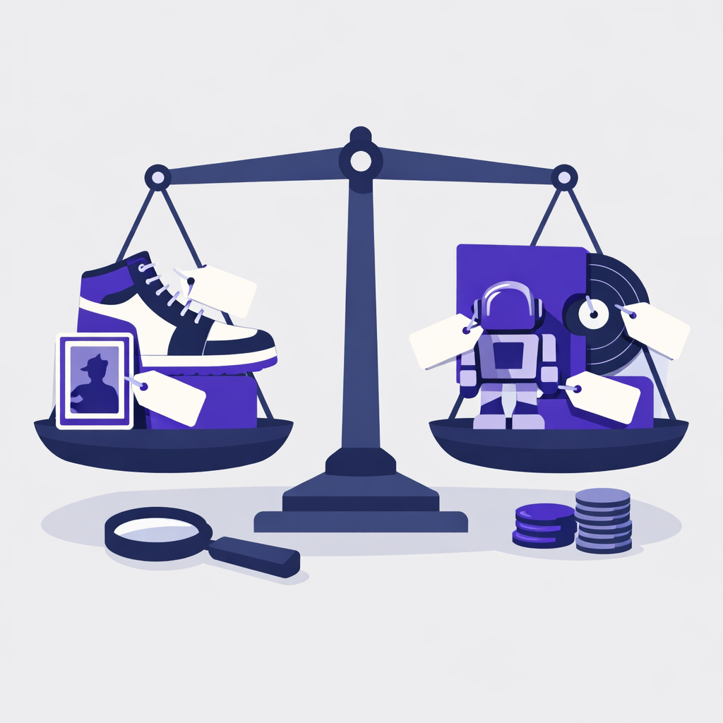 Illustration pour "Comment estimer le bon prix pour vendre des objets de collection en ligne"